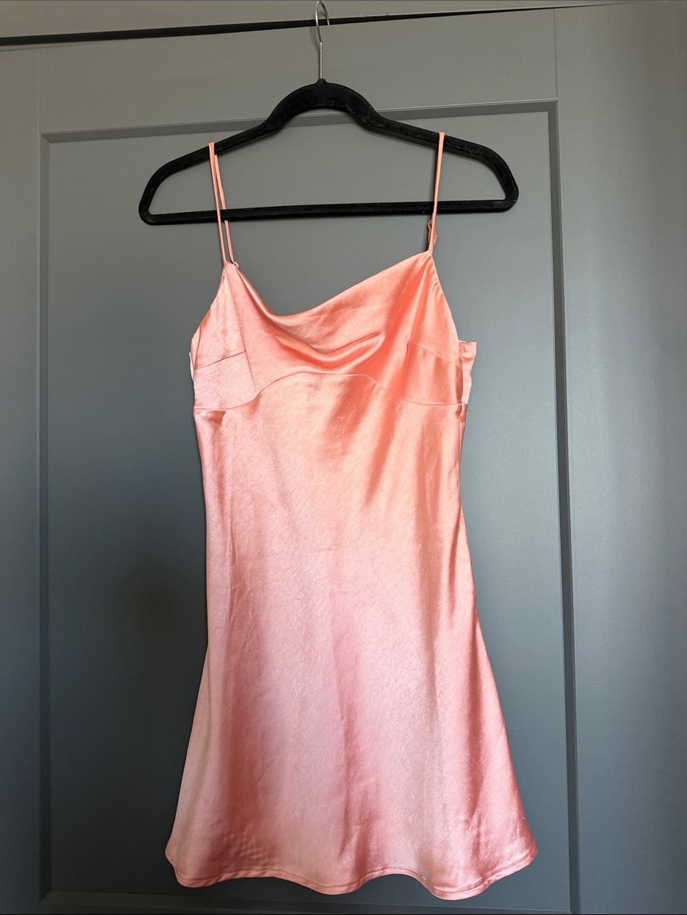 Princess Polly Satin Cowl Slip Dress in Coral